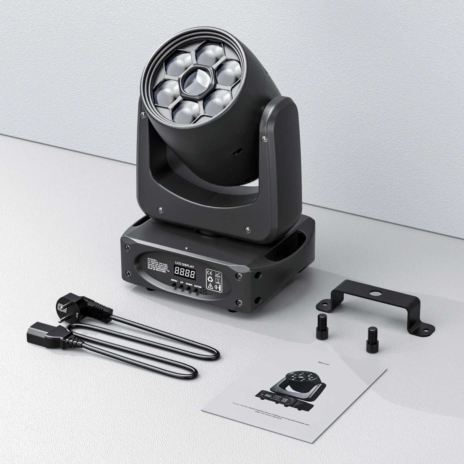 Yiflamefly 150W Bee Eye Gobo Moving Head Lights 6X10W RGBW Stage Lights DMX512 DJ Lights For Disco Party Club Bar Show XJ250527