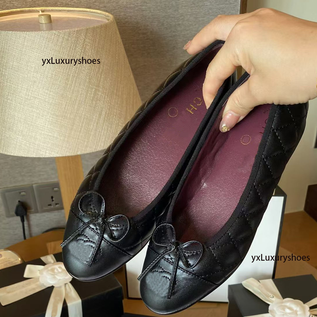 2025 designer shoes Parisian new CC ballet shoes fashionable and casual high-quality flat shoes women's luxury shoes size 35-42