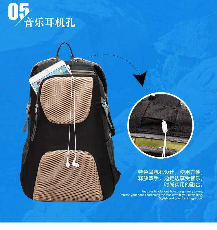 30L Outdoor Backpack Quality Nylon Waterproof Camping Hiking Climbing Travel Bags Men Women Large Capacity Sports Backpacks sac