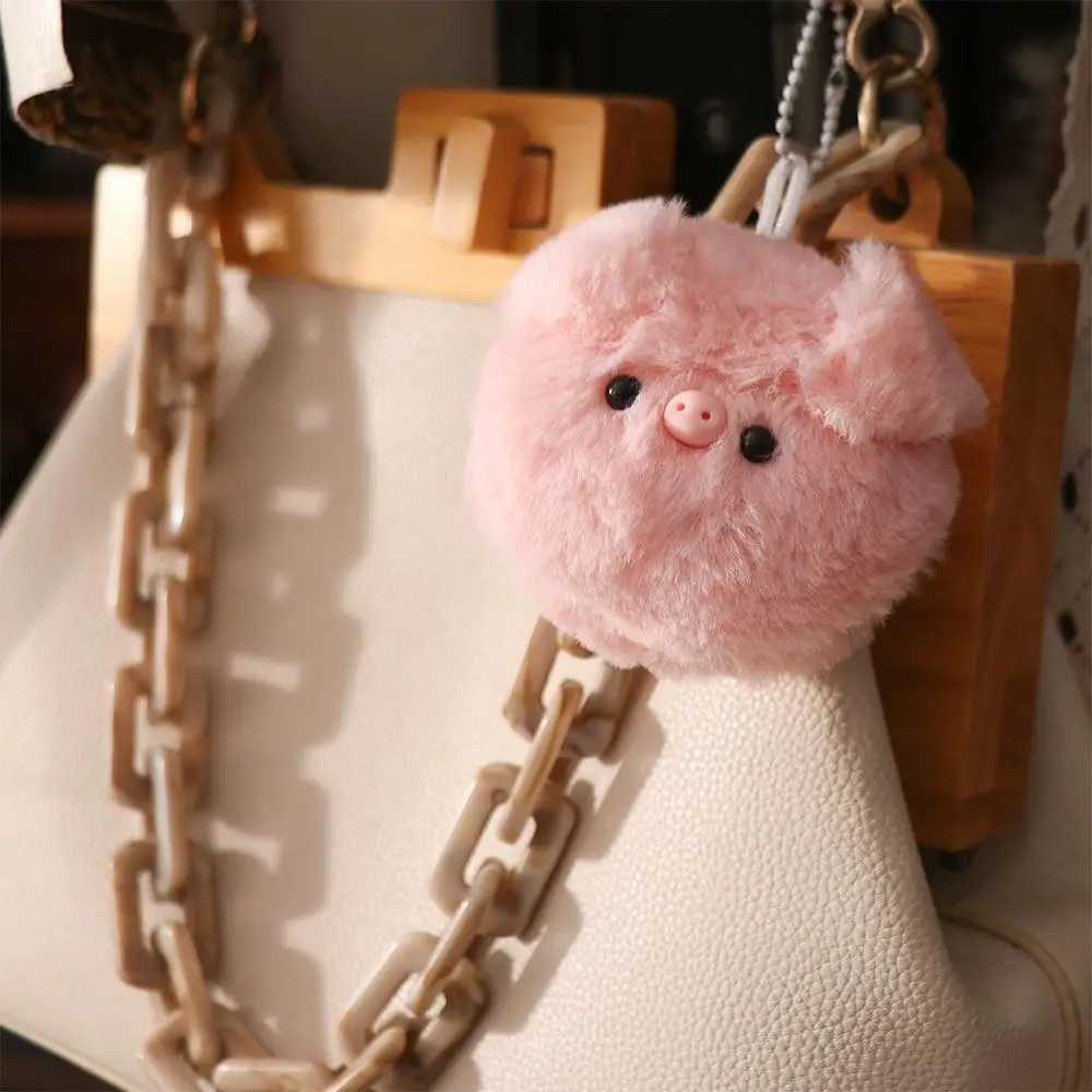 Small Pig Head Small Pig Head Plush Pendant Soft Plush PP Cotton Pig Head Bag Pendant Little Fresh Animal Keychain W250526