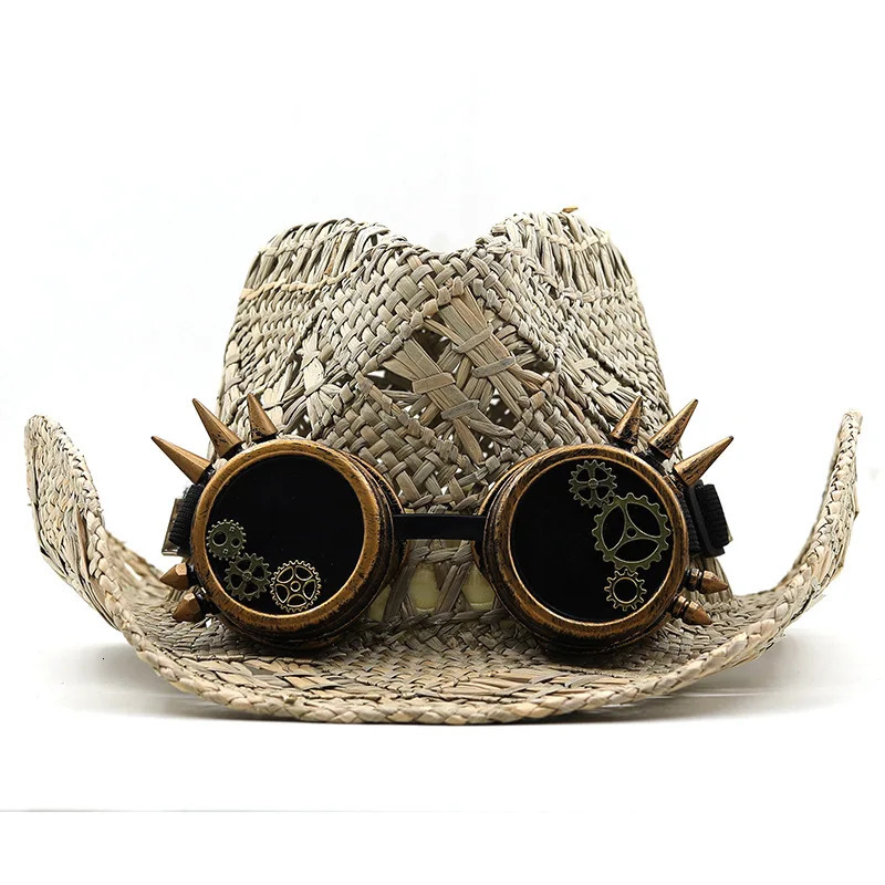 Spring Summer Hand-Knitted Rolled Brim Malangrass Straw Hat Women Men Hollow Ethnic Style Cowboy Hat Outdoor Sun Protection Hat 250526