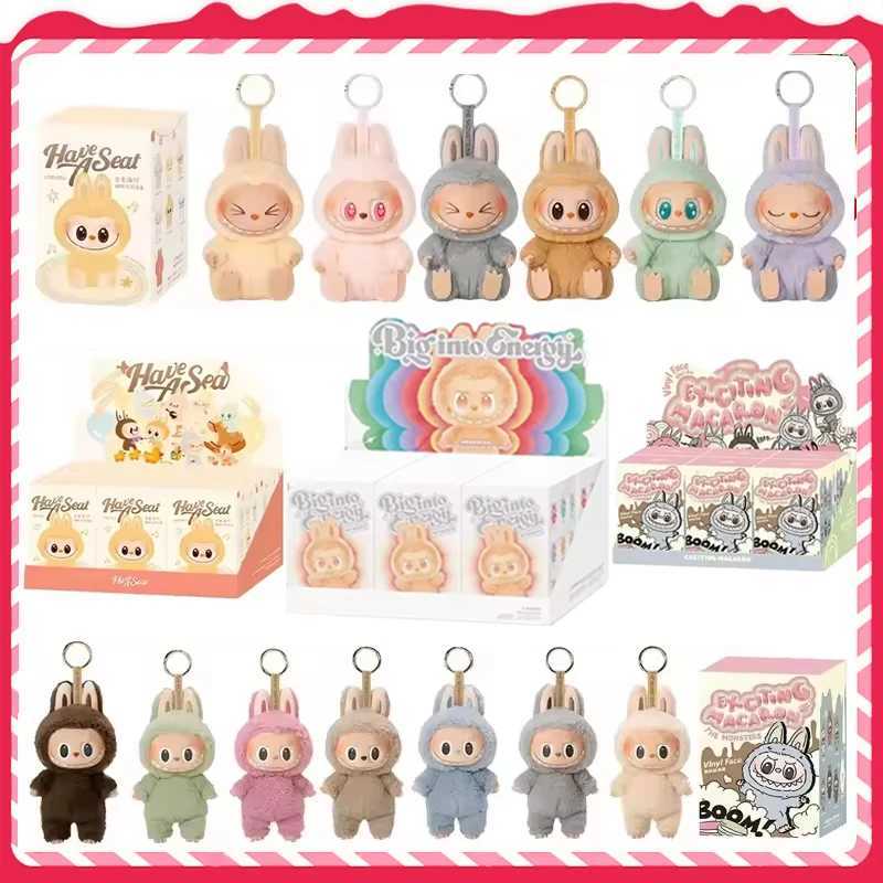 2025 Labubu Heartbeat Macaron Enamel The Monsters Face Blind Box PVC Figurine Tabletop Ornament Kawaii Doll Kid Birthday Gift M250528