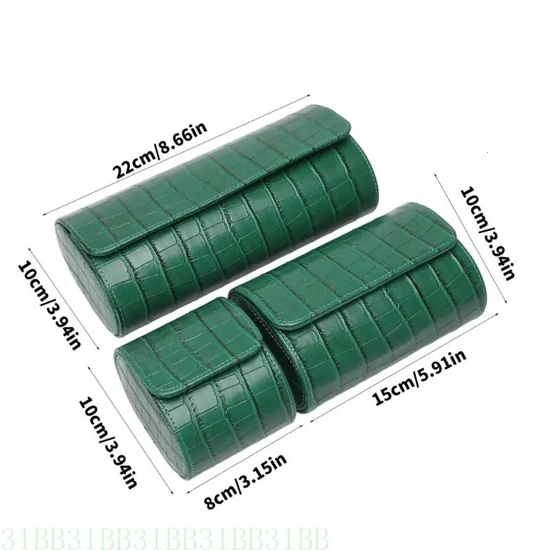 31BB Crocodiles Pattern Watch Organizers Men Gifts Leather Watch Display Case for Collectors and Fashion Enthusiasts 250526