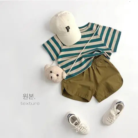 Childrens Summer Korean Retro Shorts Boys and Girls Casual Thin Outdoor Wear for 250527