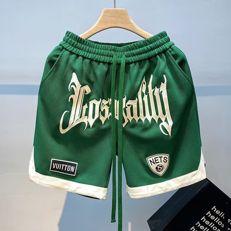 Summer Fashion Mens Basketball Shorts American Hip-Hop Street Sports Casual Clothing Embroidered Pants Outdoor 01
