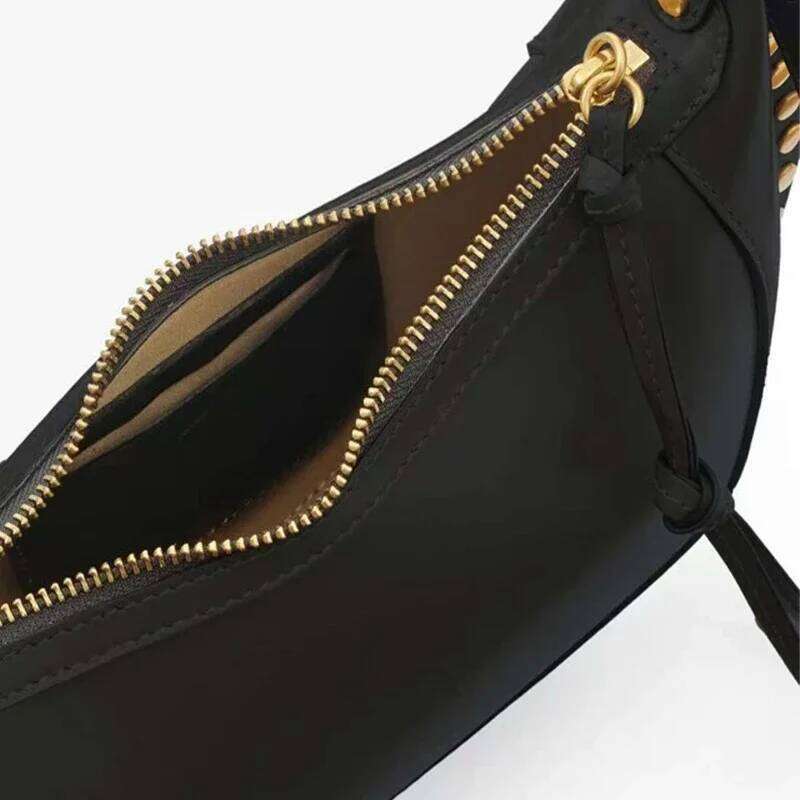Women's Bags Designer New Fashion Women Single-Shoulder Black Rivet Retro Crossbody Luxurious Design Ladies Underarm Bag