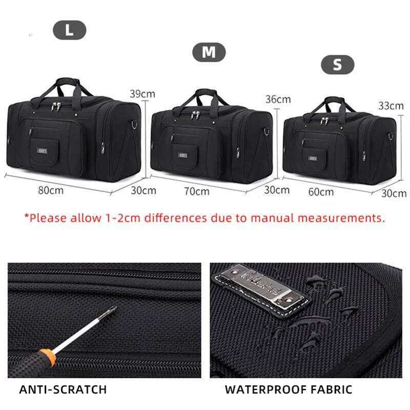 Men Travel Bag Gym Fiess Multi-funcation Detachable Shoulder Strap Handbag Shoes Pocket Traveling Storage Crossbody Bags