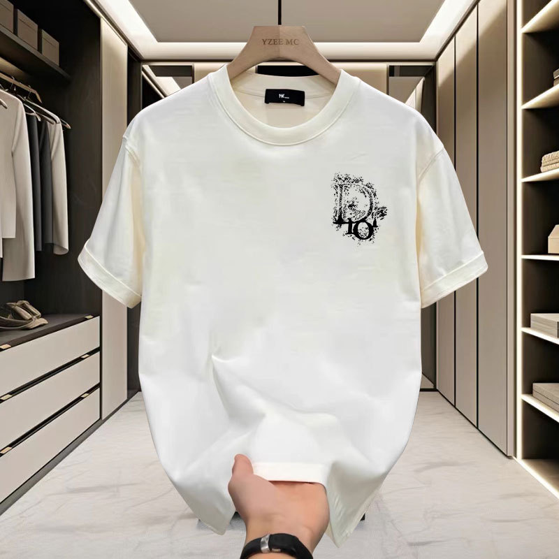 2025 Hot Free shipping designer t-shirt for mens t-shirt black white Cotton short sleeved T-shirt for men loose and trendy