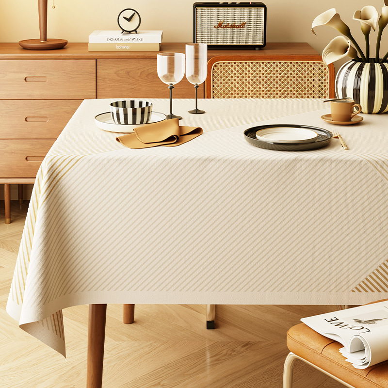 A649 table cloth waterproof and oil-proof washable table mat light luxury high-end desktop protection table cloth anti-scalding coffee table mat