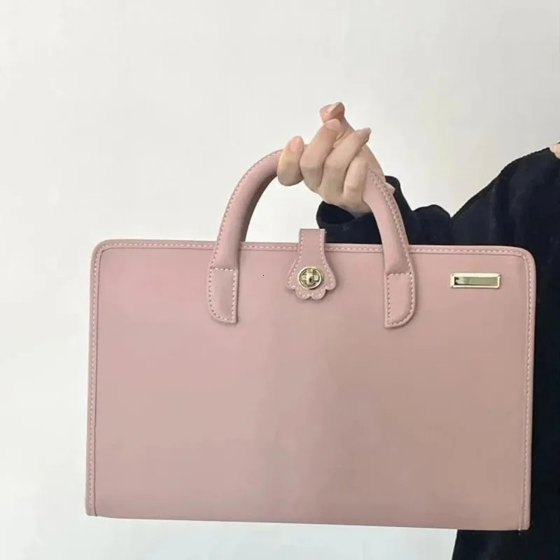 Shockproof PU Laptop SlEEve Pink with Handle Protective Case Laptop Protective Case for Macbook 250526