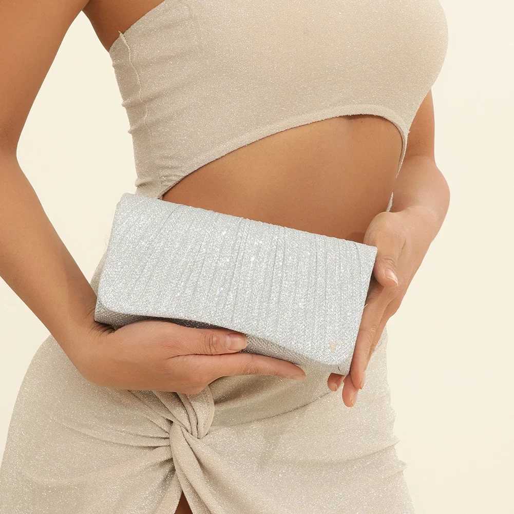Shiny Wedding Clutch Handbag Glitter Shiny Shoulder Bag Wedding Purses Sling Dating Bag Women Girls All-matching Evening Bag W250527