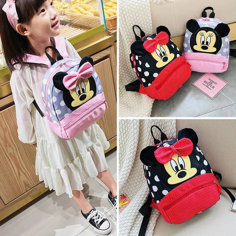 Cartoon Backpack For Baby Boys Girls Minnie Mouse Children Lovely Kindergarten Schoolbag Kids Gift
