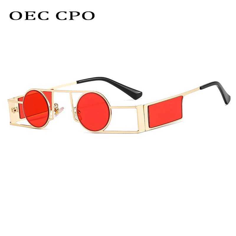 OEC CPO Punk Men Round Sunglasses Vintage Women Retro Round Sun Glasses Female Unique Metal Steampunk Eyewear UV400 oculos Z250527