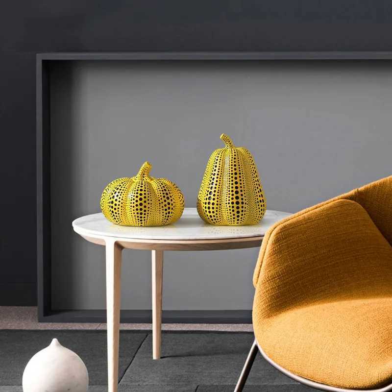 Pumpkin Kusama Yayoi Ornaments Modern Sculpture Polka Dot Owl Bird Art Home Interior Decoration Office Arts Wedding ChristmasY250524