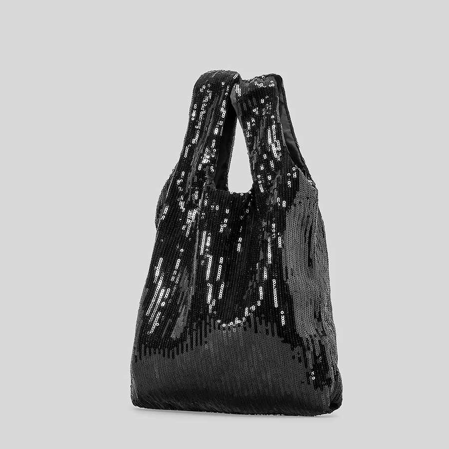 Fashion Sequins Women Handbags Shinny Tote Bags Luxury Bling Evening Party Purses Minimalist Vest Design Hand Bags 2024 W250527