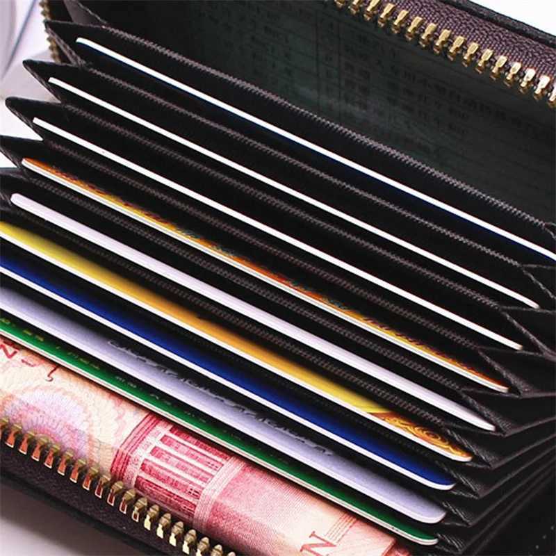 New Casual Wallet Multi-Slot Card Holder Zipper Coin Purse Small Clutch PU Money Bag Purse Cardholder Wallets for Men and Women Z250527