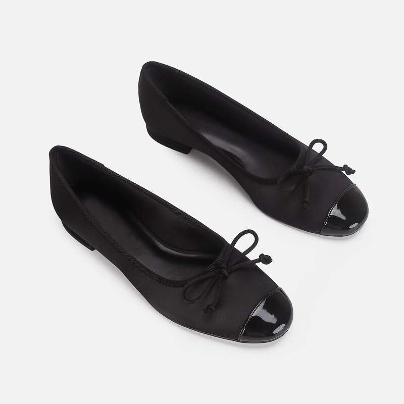 Sheepskin Version ~ Silver Ballet for Women, Flat Genuine Leather Round Toe Shallow Mouth Single Shoes with Bowknot Slip-On Loafers