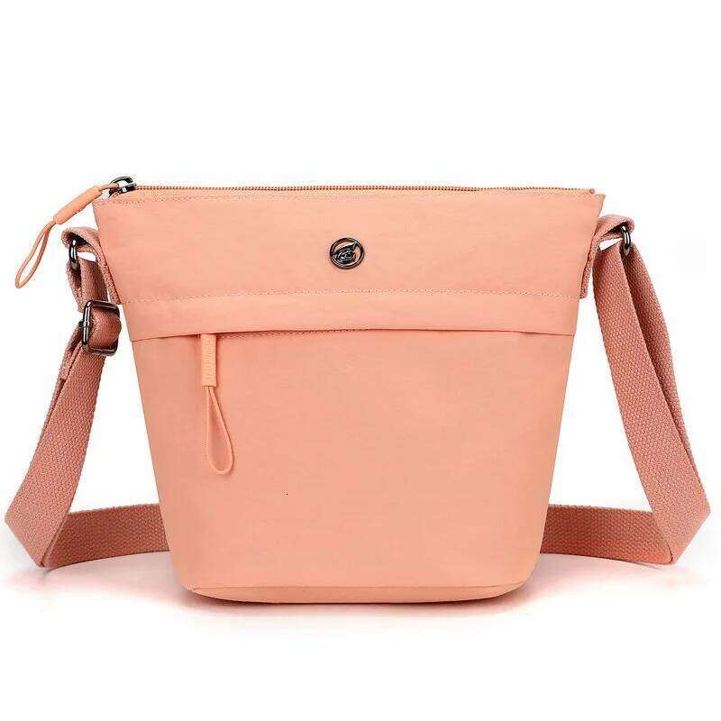 High Quality Simple Ultra-Light Crossbody Senior Sense Of Niche Fashion Hundred Nylon Cloth Bucket Shoulder Women's Bag