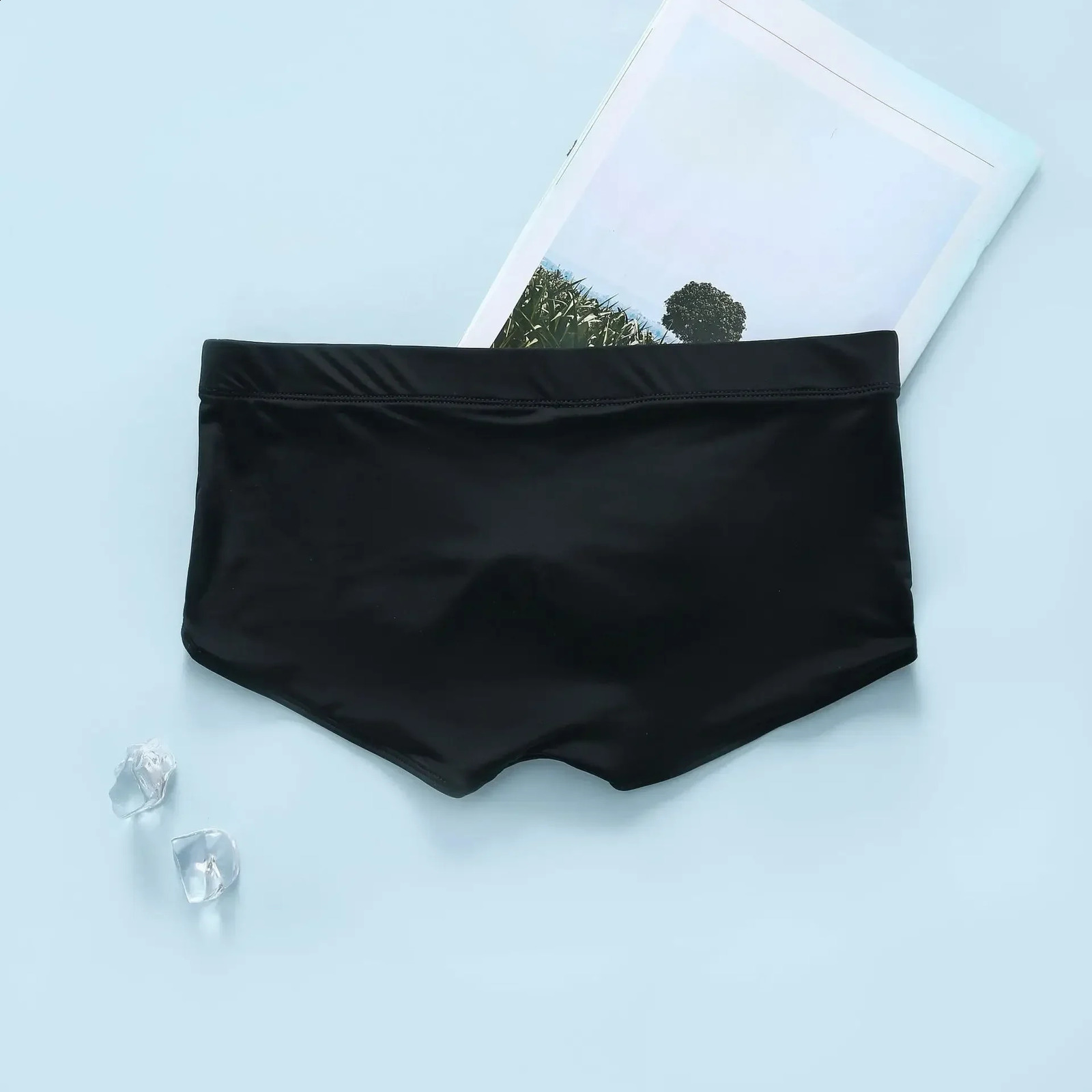 Mens swimming trunks with low waist antiembarrassing quickdrying youth sports mens boxers addicted Z260314