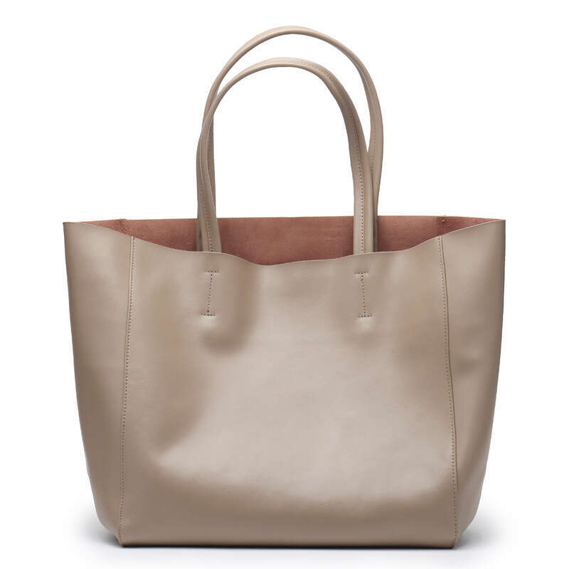 New Capacity Commuter Mommy Cowhide Large Genuine Leather Tote Single Shoulder Crossbody Shopping Bag designer bag