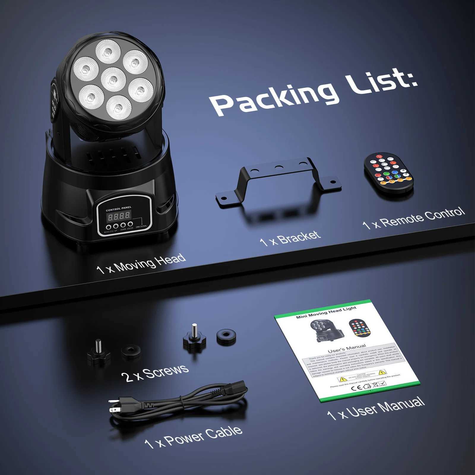 Fieryzeal 105W Beam Moving Head Light 4IN1 7x15W RGBW LED Beam Spot Effect Stage Light DMX512 for DJ Disco Party Show WeddingXJ250527