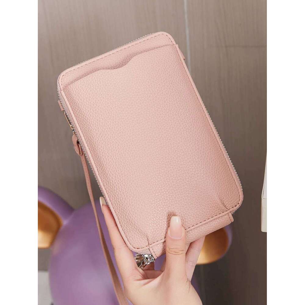 PU Soft Leather Women's Handbag Fashionable Multi Functional Phone Bag Diagonal Strap Single Shoulder Coin Wallet