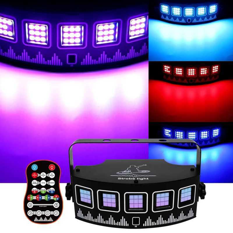 HCWE USB LED Mixed Flashing Stage Lights Remote Sound Activated Disco Lights for Festival Parties Lights Wedding UV LightXJ250527