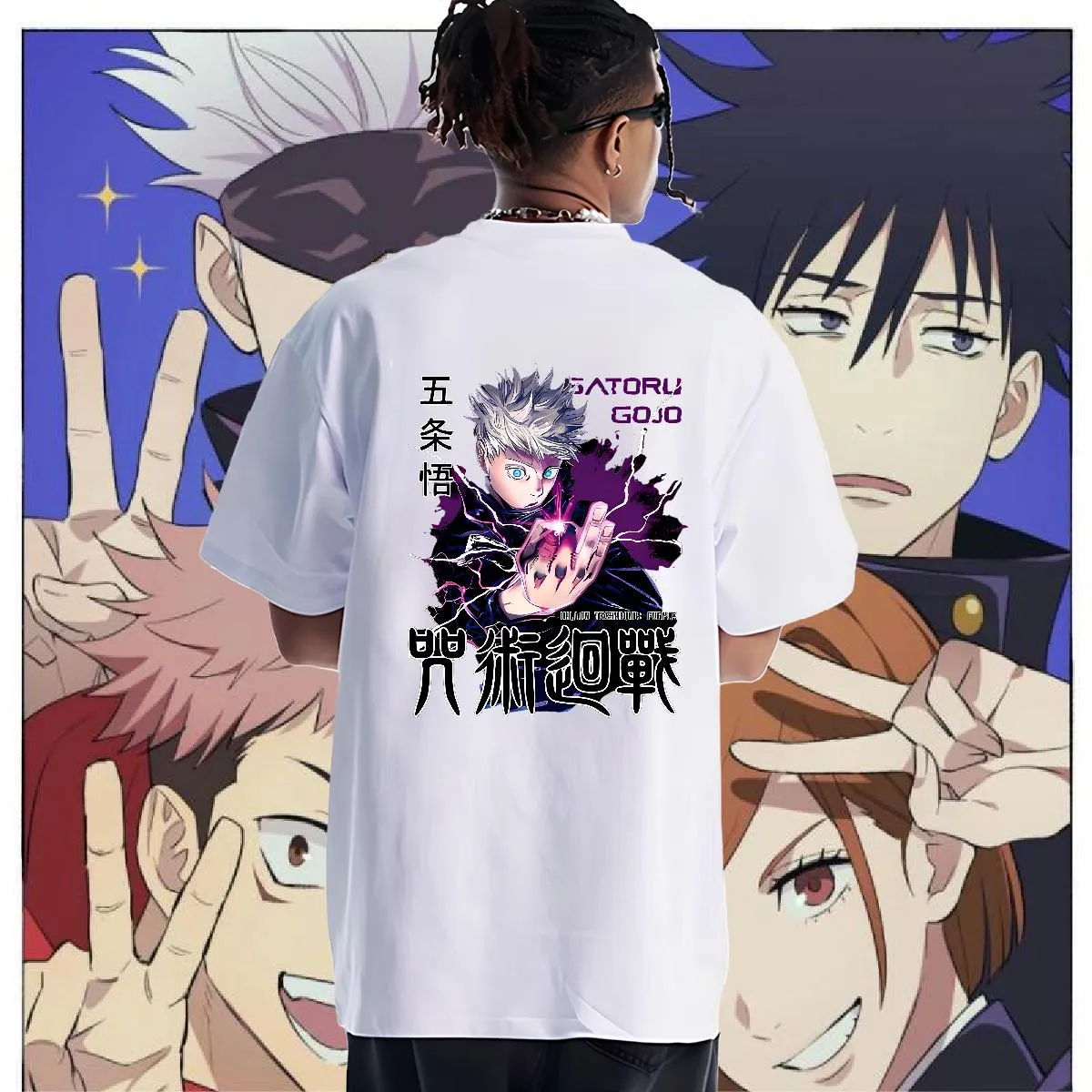 Factory Direct T Shirt For Man DIY Anime Mens Tshirts Daily Outfit Cotton Breathable Soft 5A Tops Shirt Casual Style Printed Male Tops Summer Short Sl