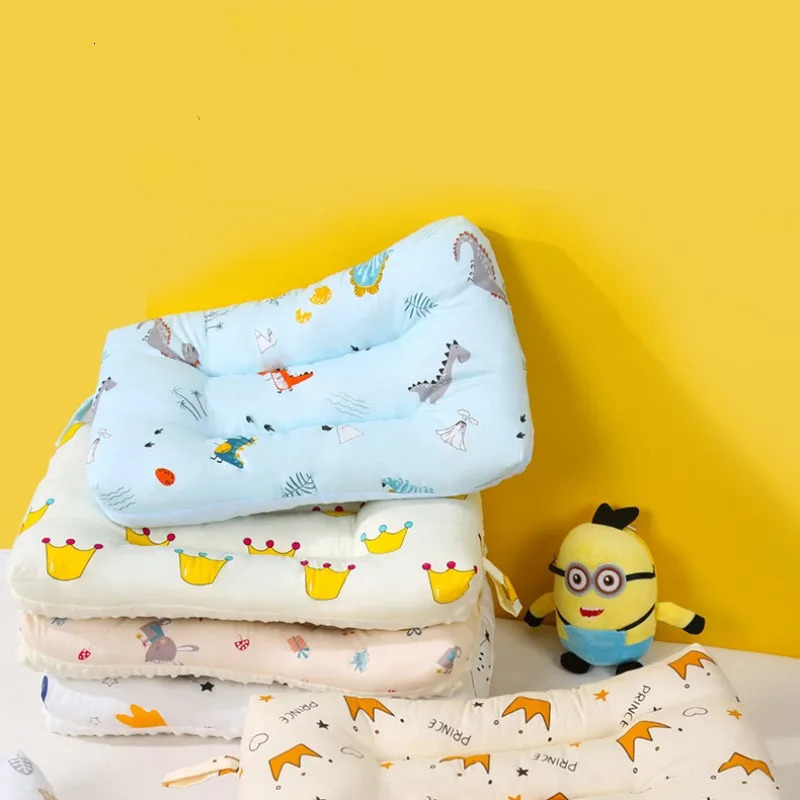 Baby Pillow Pure Cotton Infant Soothing Mood Soft Doublesided Breathable Cartoon Animal Kindergarten Nap Special Product 250527