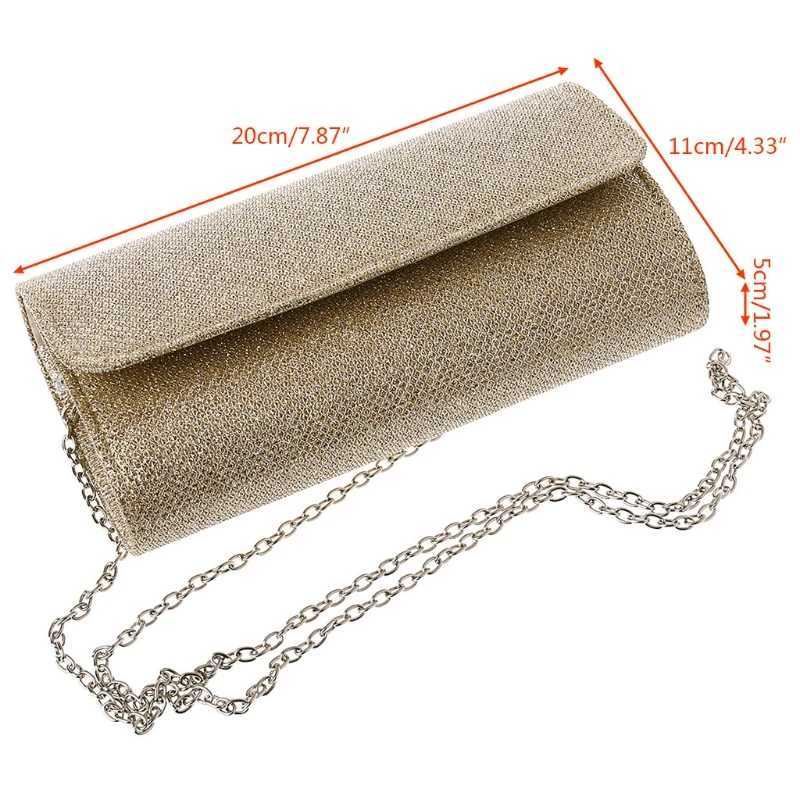 Womens Evening Shoulder Bag Bridal Clutch Party Prom Wedding Envelope Handbag W250527