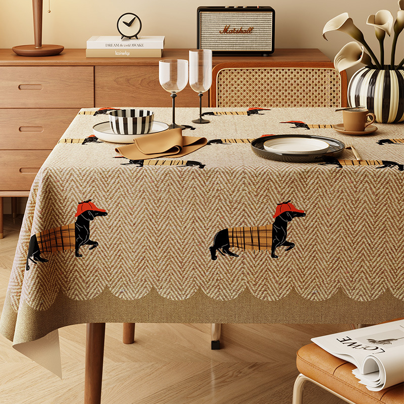 A649 table cloth waterproof and oil-proof washable table mat light luxury high-end desktop protection table cloth anti-scalding coffee table mat