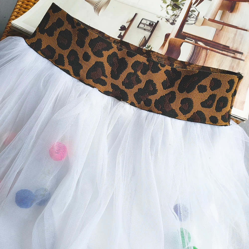 Baby Girls Dancing Party Princess Skirt Sweet Colorful Pompom Tulle Tutu For Clothes Children 250527