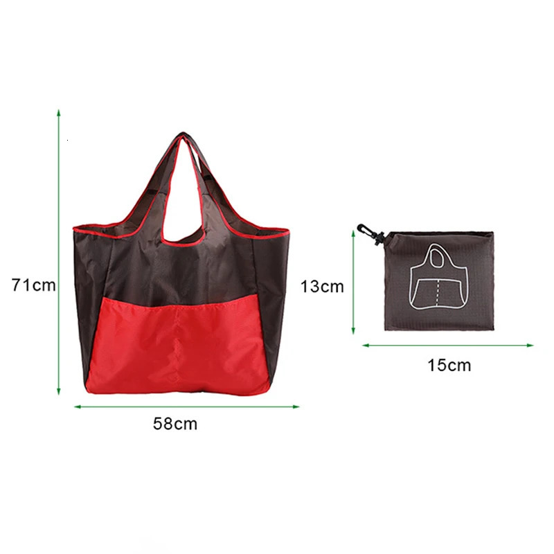 Large Foldable Shopping Bag Reusable Eco Bag Fruit Picnic Bag Grocery Package Beach Toy Storage Bags Woman Tote Shoulder Pouch 250526