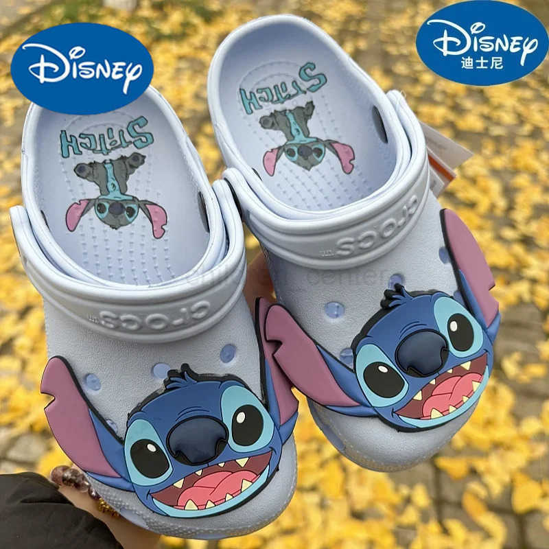 Disney New Disney Cartoon Anime Lilo Stitch Cro Boys Girls Adult Casual Beach Non-Slip Breathable Fashion Latest Beach Shoes Gift W250527