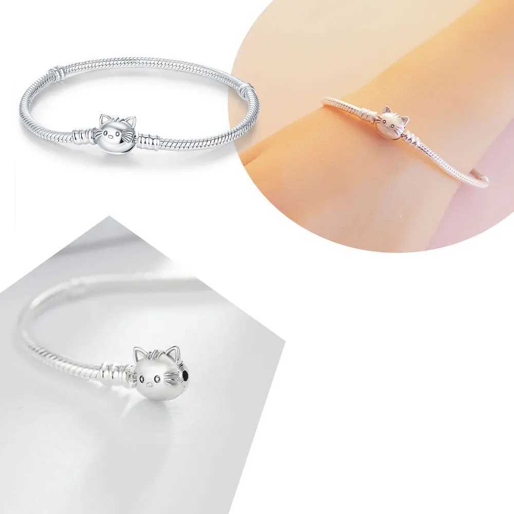 2025 Original 925 Silver Classic 3mm Snake Bone Chain Fit Charm DIY Elegant Star Rose Bracelet Fashion Mothers Day Gift Love W250526
