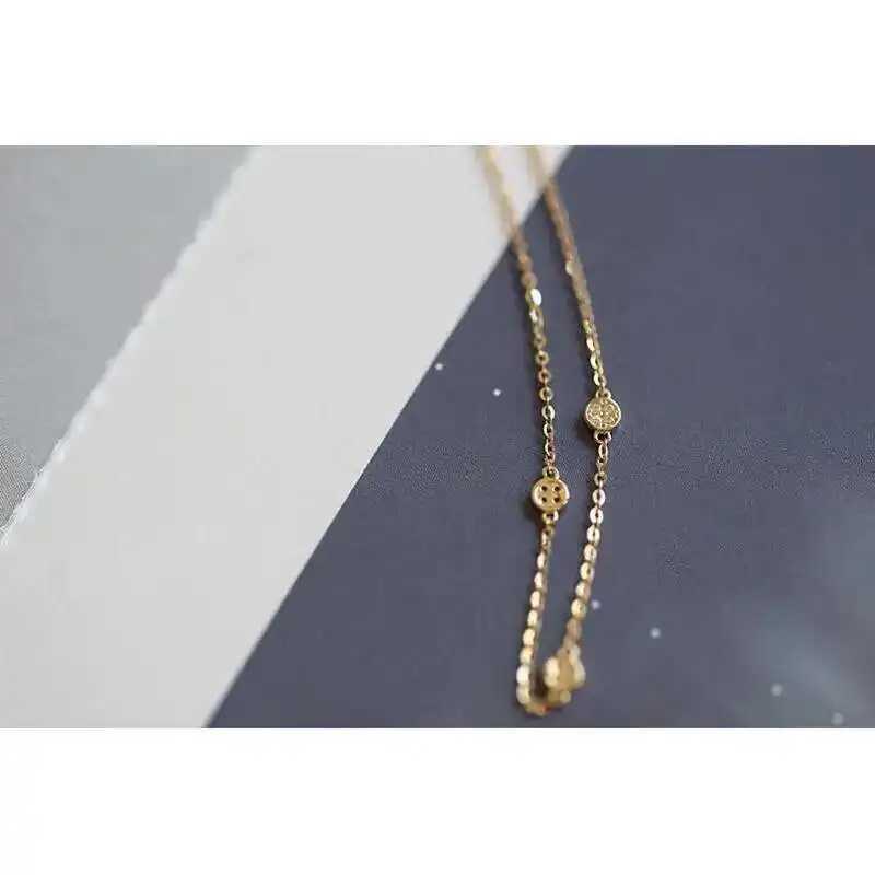 GOLDtutu 14K Real Solid Gold Crystal Charm Bracelet Minimal Simple Style Minimalist Jewelry kj181 W250526