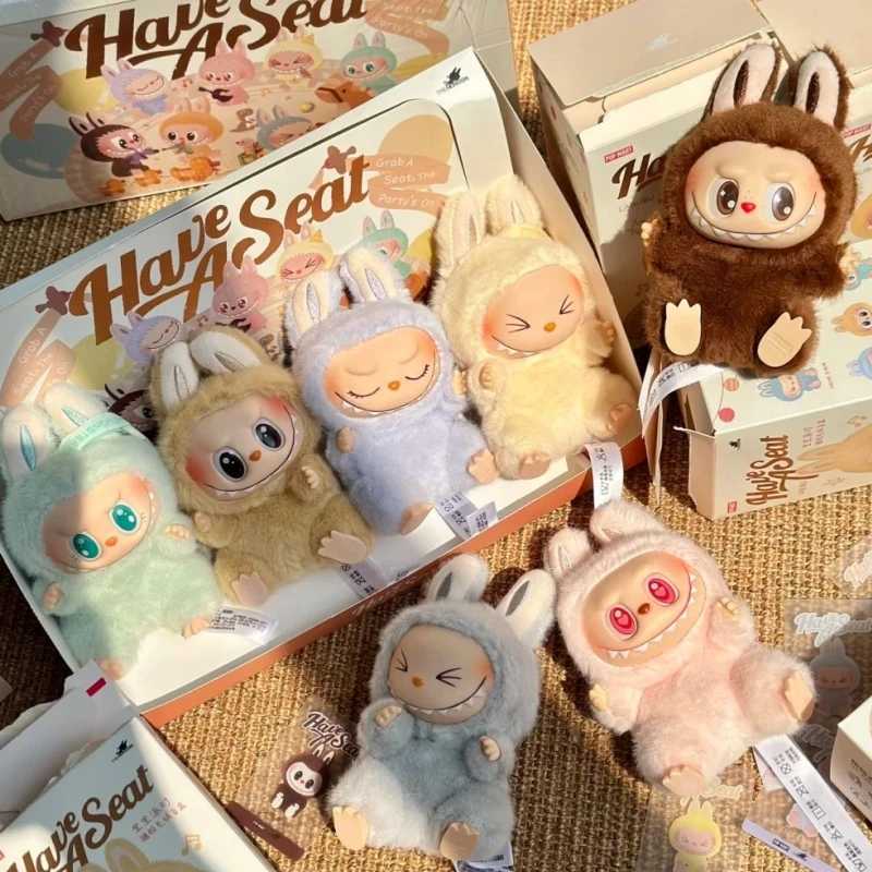 Genuine Labubu V2 Have A Seat Series 17cm The Monster Vinyl Pendant Doll Model Toy Cute Backpack Keychain Toys Birthday Gifts M250527