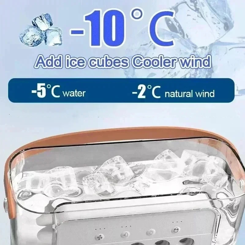 Portable Humidifier Fan Air Conditioners USB Electric Fan LED Night Light Water Mist Fun 3 In 1 Air Cooler Humidifie For Home 250523