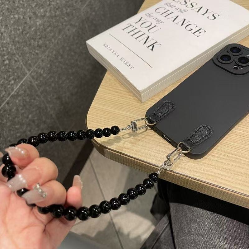 Light luxury bead chain wristband Apple 16 iPhone 15 14 Plus 13promax phone case 2 with high aesthetic value