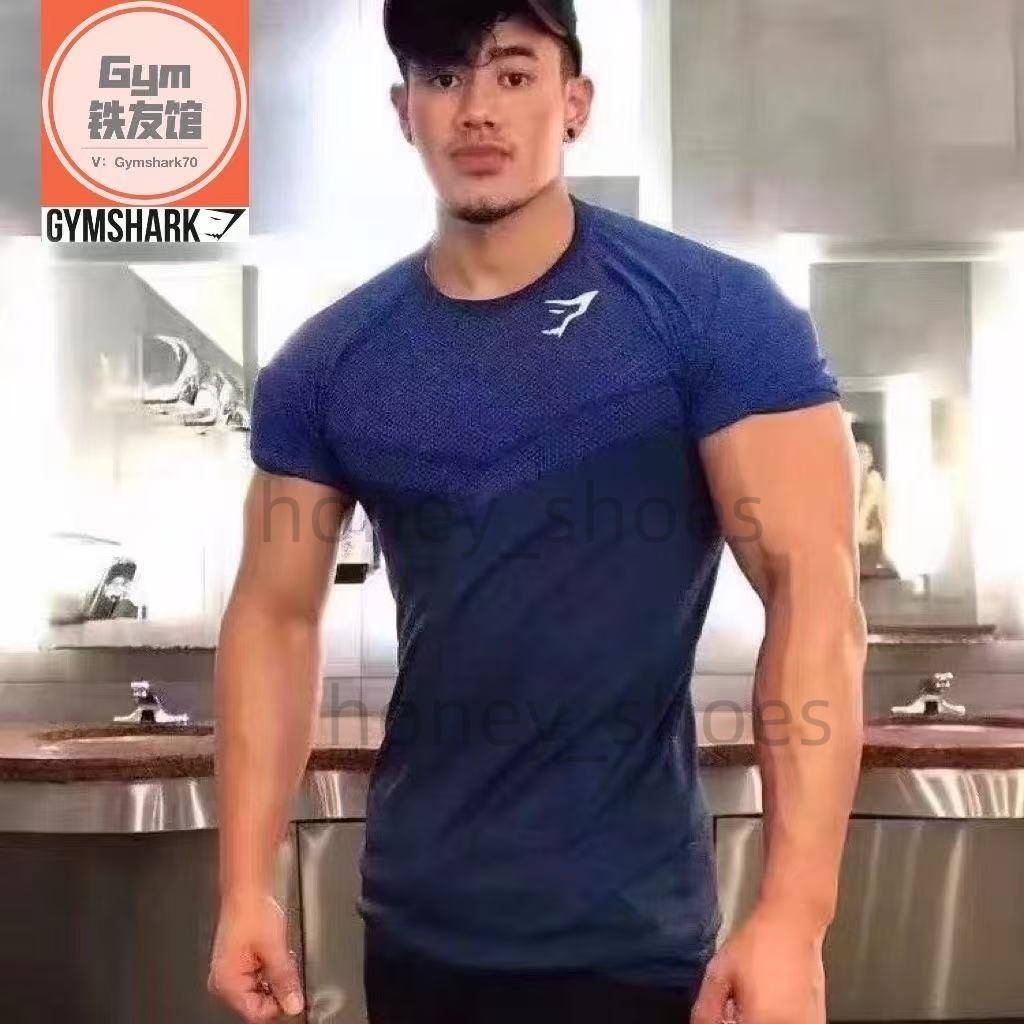 Designer Men Gym Shark Casual Shark T-shirt Tech Fleece Shorts Sleeve Tee Fitness Summer Skinny Cotton Sport Tops Running Workouts Sweatshirt Bears Sweater Women 01