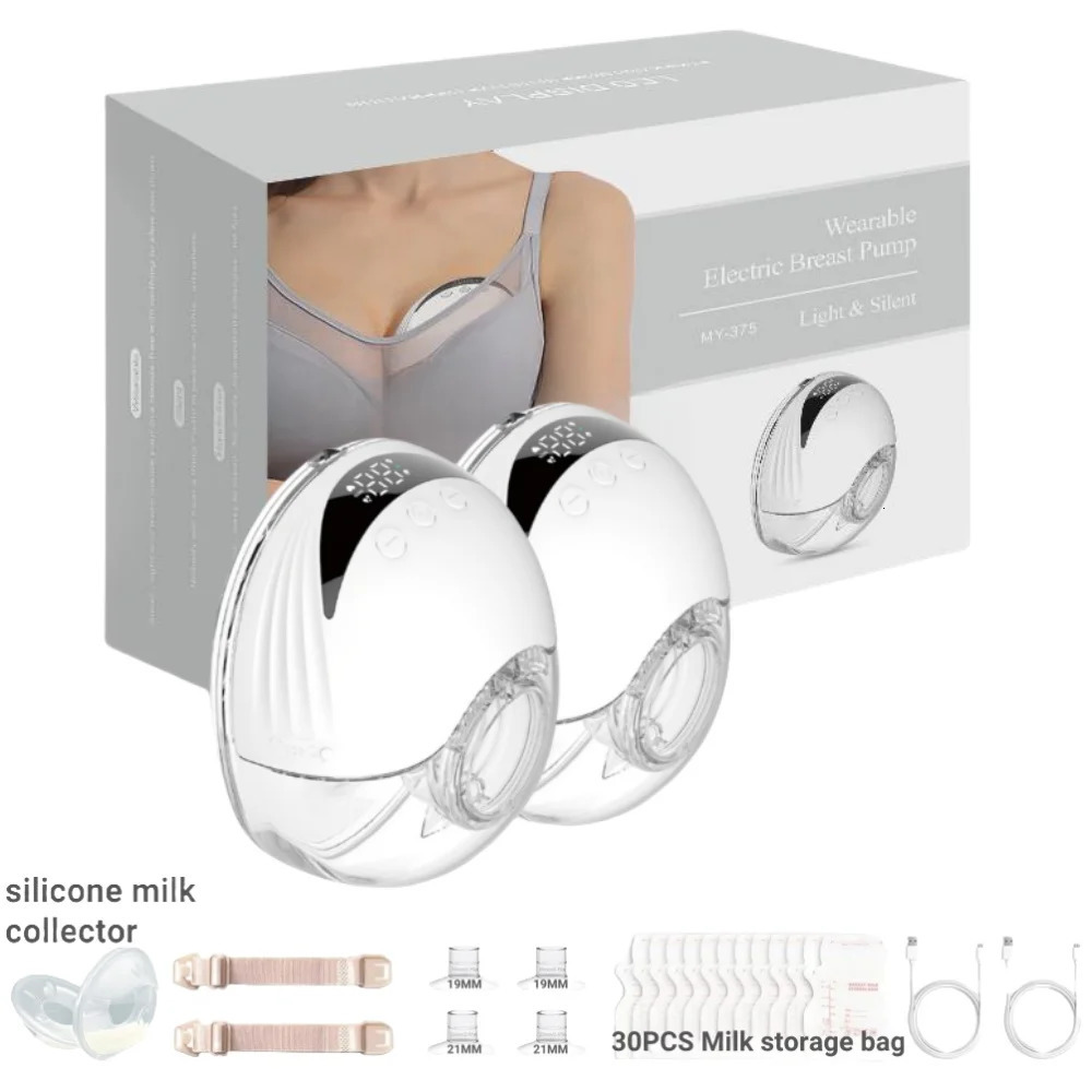 Electric Wearable Breastmilk Pump Handsfree BPA Free Low Noise Powerful Suction 4 Mode 12 Level Shell Shape Wireless Breast 250527