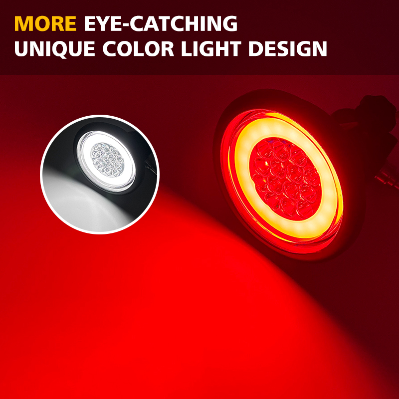 Modified light 4 inch tail light truck tail light LED truck tail light universal for all kinds of cars with waterproof socket voltage is 12-24V waterp