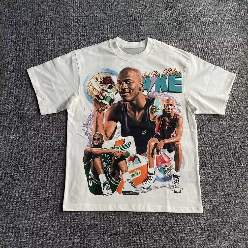 Streetwear Basketball Hip Hop Rapper Graphic T Shirt Men Vintage Oversized Cotton Short Sleeve Casual Loose Haruku Tops