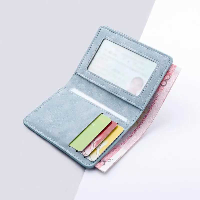 Men/Women Fashion Wallet ID/ Holder Wallet for Men Multi-Card BagHolder Two Fold Small Wallet Black/gray Coin Purse Z250527