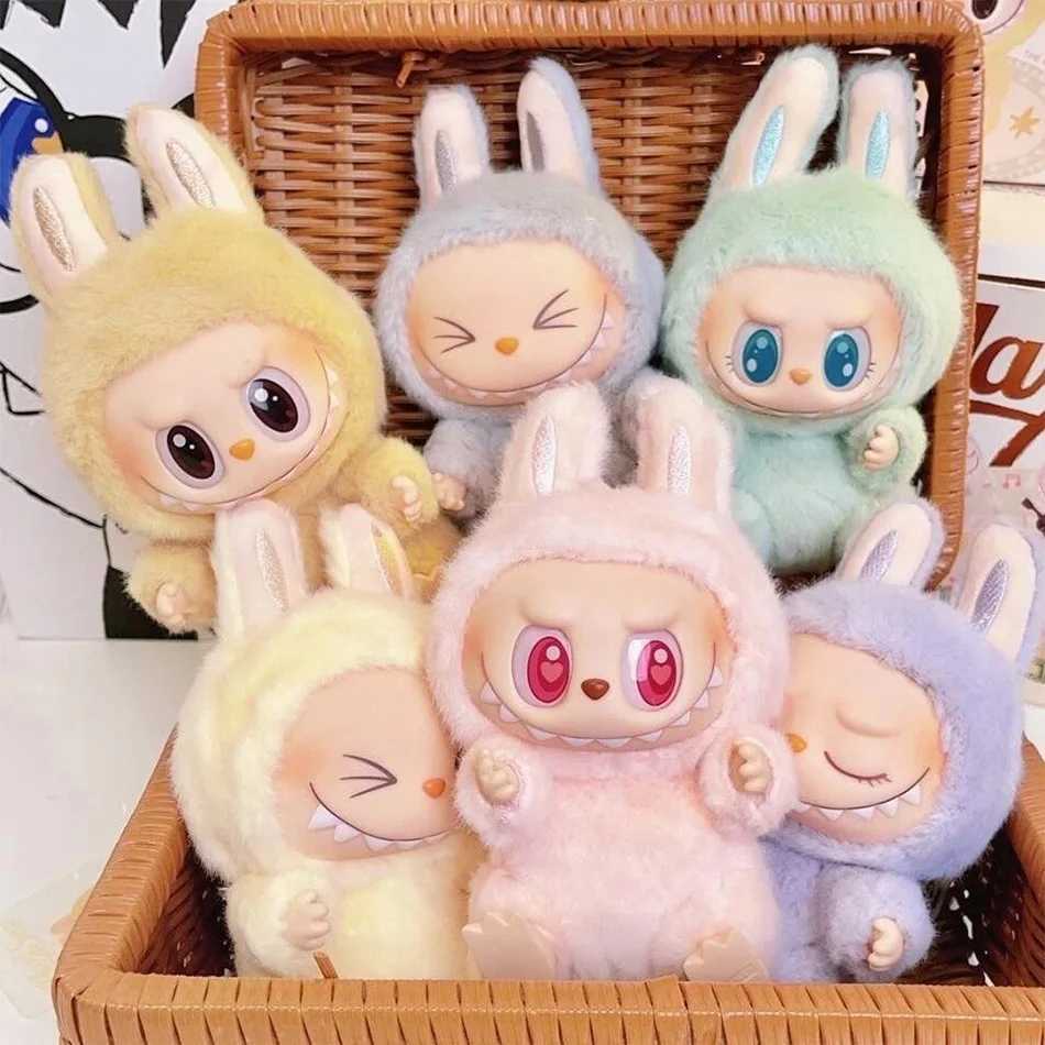 Hot Sales Anime Characters Macaron Labubu with Seat Series Vinyl Pendant Plush Doll Cute Monster Replica Keychain Birthday Gift W250526
