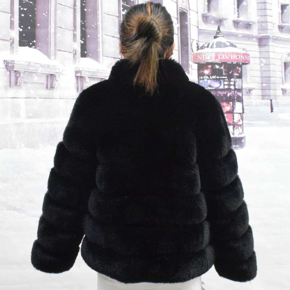 2022 Winter Fashion Short Women's Coat High Quality Multi-Colour Faux Fur Jacket Warm Autumn New Plus Size 7XL Ladies