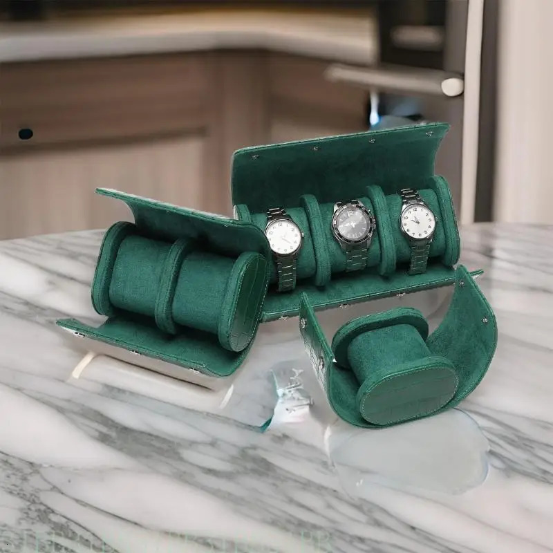 31BB Crocodiles Pattern Watch Organizers Men Gifts Leather Watch Display Case for Collectors and Fashion Enthusiasts 250526