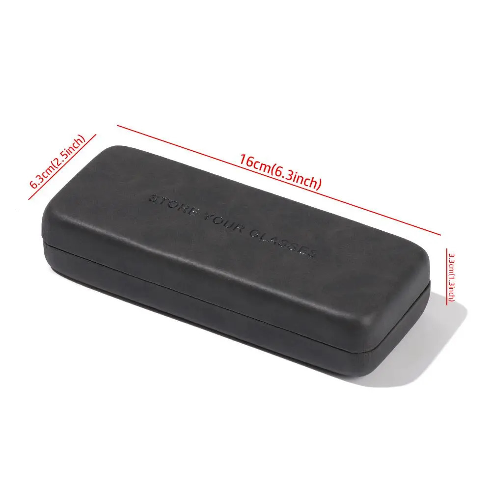 Men Women Portable Steel Leather Glasses Case Waterproof Hard Eyeglass Case Reading Glasses Box Spectacle Cases 250526