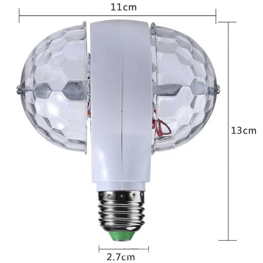 E27 Disco Ball Light DJ Audience Flash Family Halloween Christmas Party Atmosphere Light Wedding Rotating Mini Stage Lights XJ250527