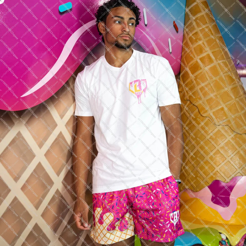 Summer Breathable Trouser Sweatpant Casual Beach Adult Ice Cream Pants Surfing Jogging Baseball Youth Swim Lifestyle Short 250526